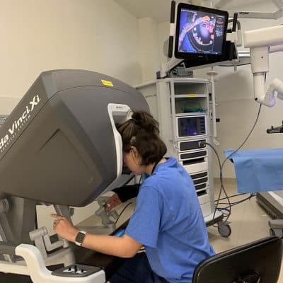 Da Vinci robotic equipment for surgery at UCSD.